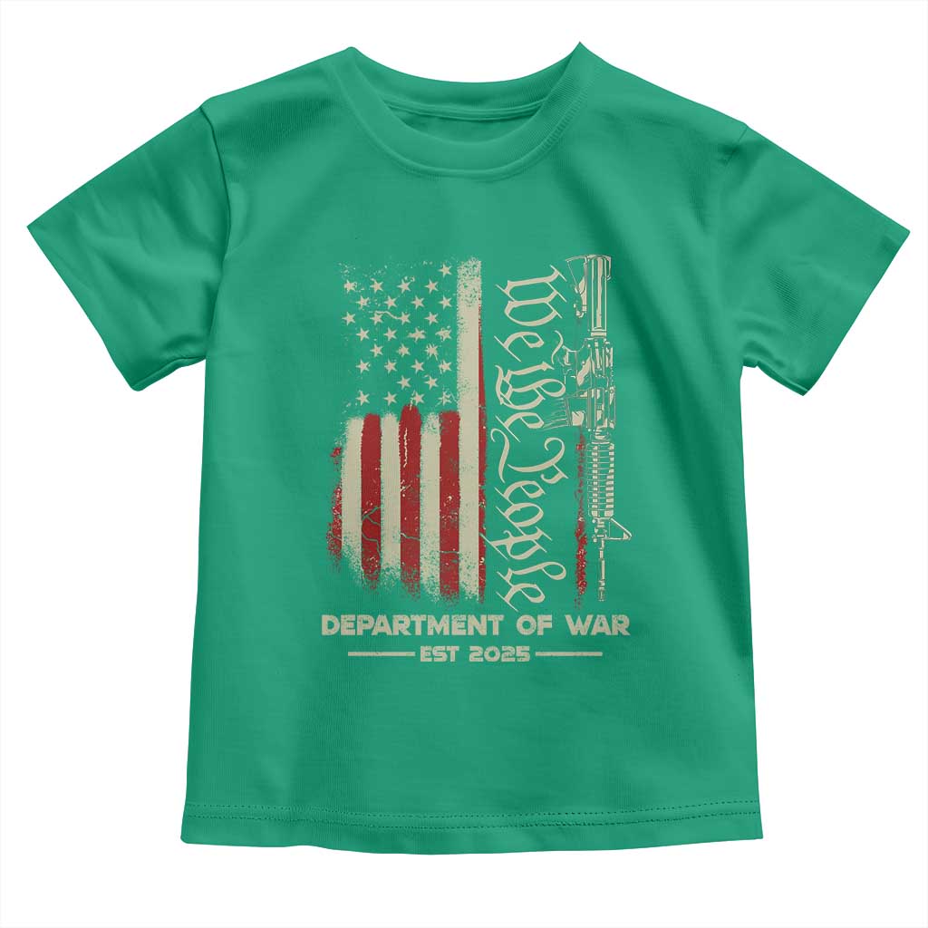 Department of War Est 2025 Toddler T Shirt We The People Rifle American Flag Patriotic 2A Statement - Wonder Print Shop