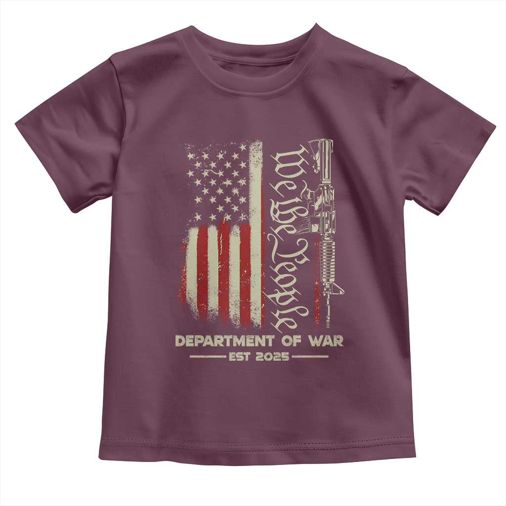 Department of War Est 2025 Toddler T Shirt We The People Rifle American Flag Patriotic 2A Statement - Wonder Print Shop