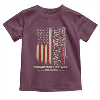 Department of War Est 2025 Toddler T Shirt We The People Rifle American Flag Patriotic 2A Statement - Wonder Print Shop
