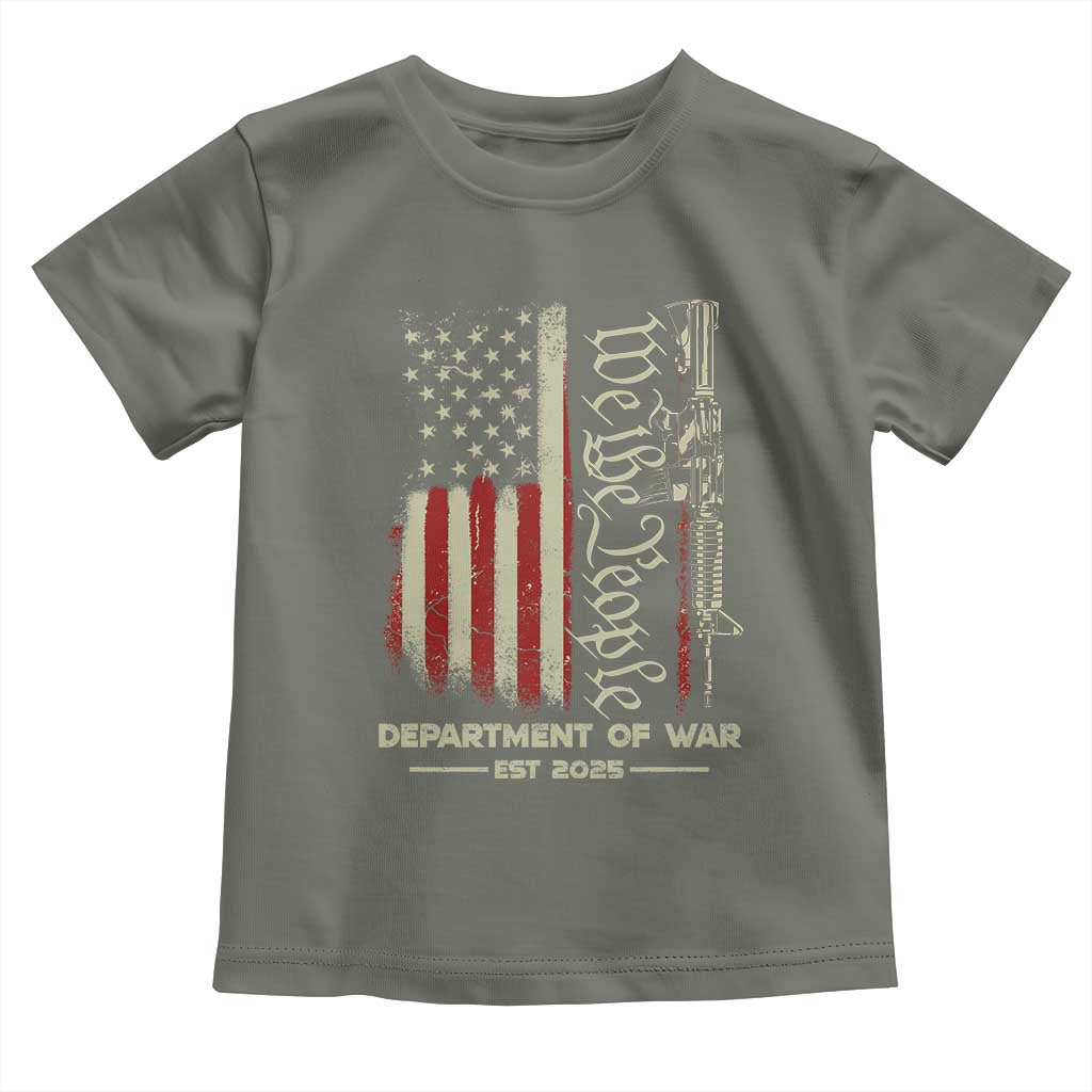 Department of War Est 2025 Toddler T Shirt We The People Rifle American Flag Patriotic 2A Statement - Wonder Print Shop