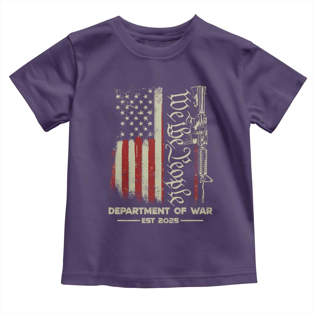 Department of War Est 2025 Toddler T Shirt We The People Rifle American Flag Patriotic 2A Statement - Wonder Print Shop