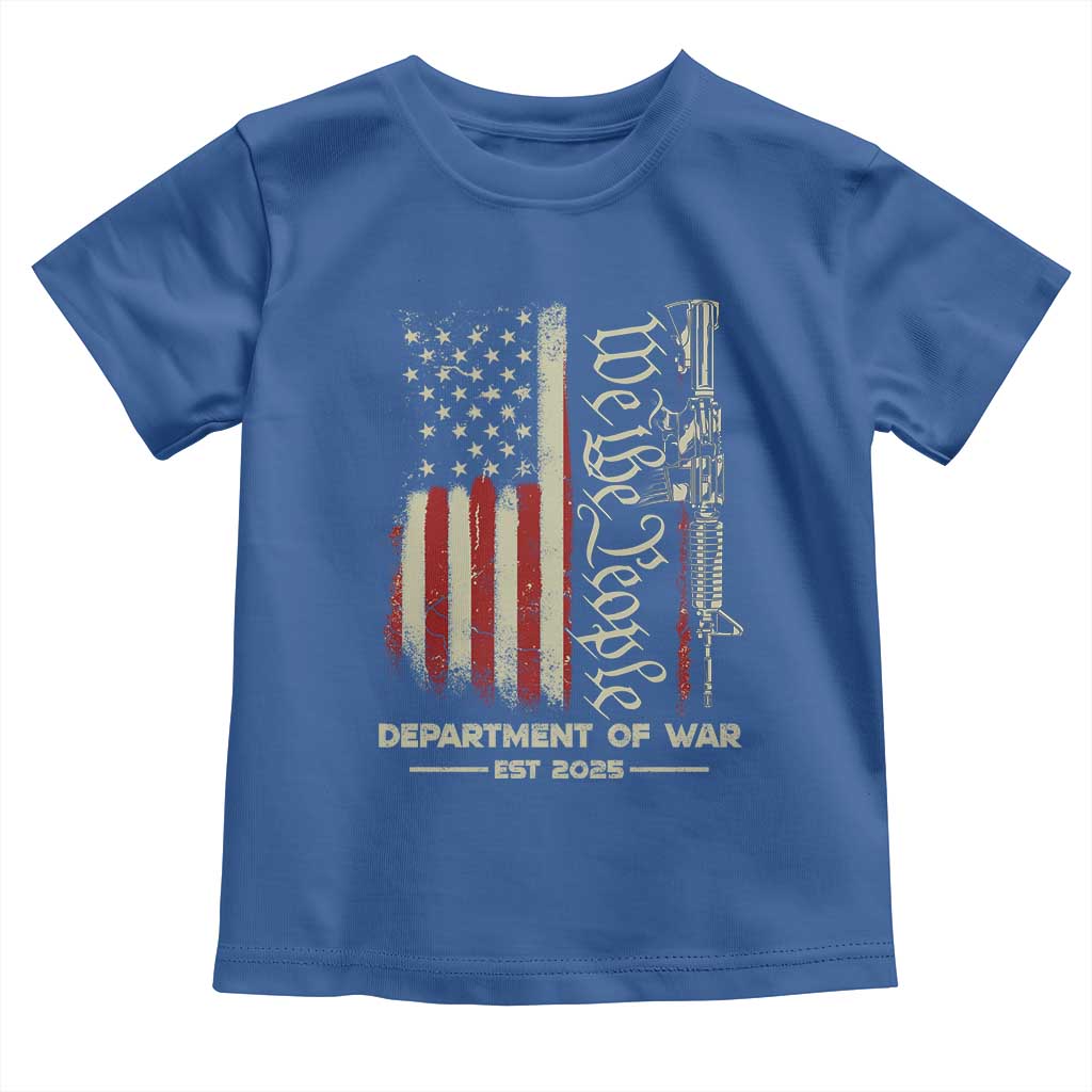 Department of War Est 2025 Toddler T Shirt We The People Rifle American Flag Patriotic 2A Statement - Wonder Print Shop