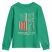 Department of War Est 2025 Youth Sweatshirt We The People Rifle American Flag Patriotic 2A Statement - Wonder Print Shop