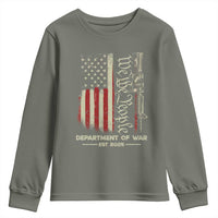 Department of War Est 2025 Youth Sweatshirt We The People Rifle American Flag Patriotic 2A Statement - Wonder Print Shop