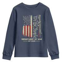 Department of War Est 2025 Youth Sweatshirt We The People Rifle American Flag Patriotic 2A Statement - Wonder Print Shop