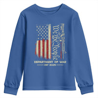 Department of War Est 2025 Youth Sweatshirt We The People Rifle American Flag Patriotic 2A Statement - Wonder Print Shop