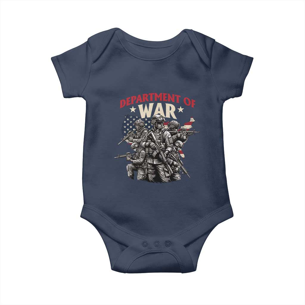 Department of War Est 2025 Baby Onesie Patriotic Combat Squad Tactical Soldiers Graphic - Wonder Print Shop