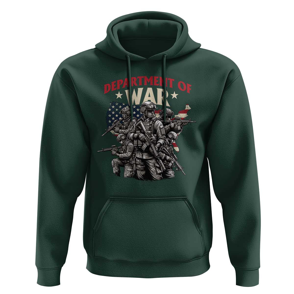 Department of War Est 2025 Hoodie Patriotic Combat Squad Tactical Soldiers Graphic - Wonder Print Shop
