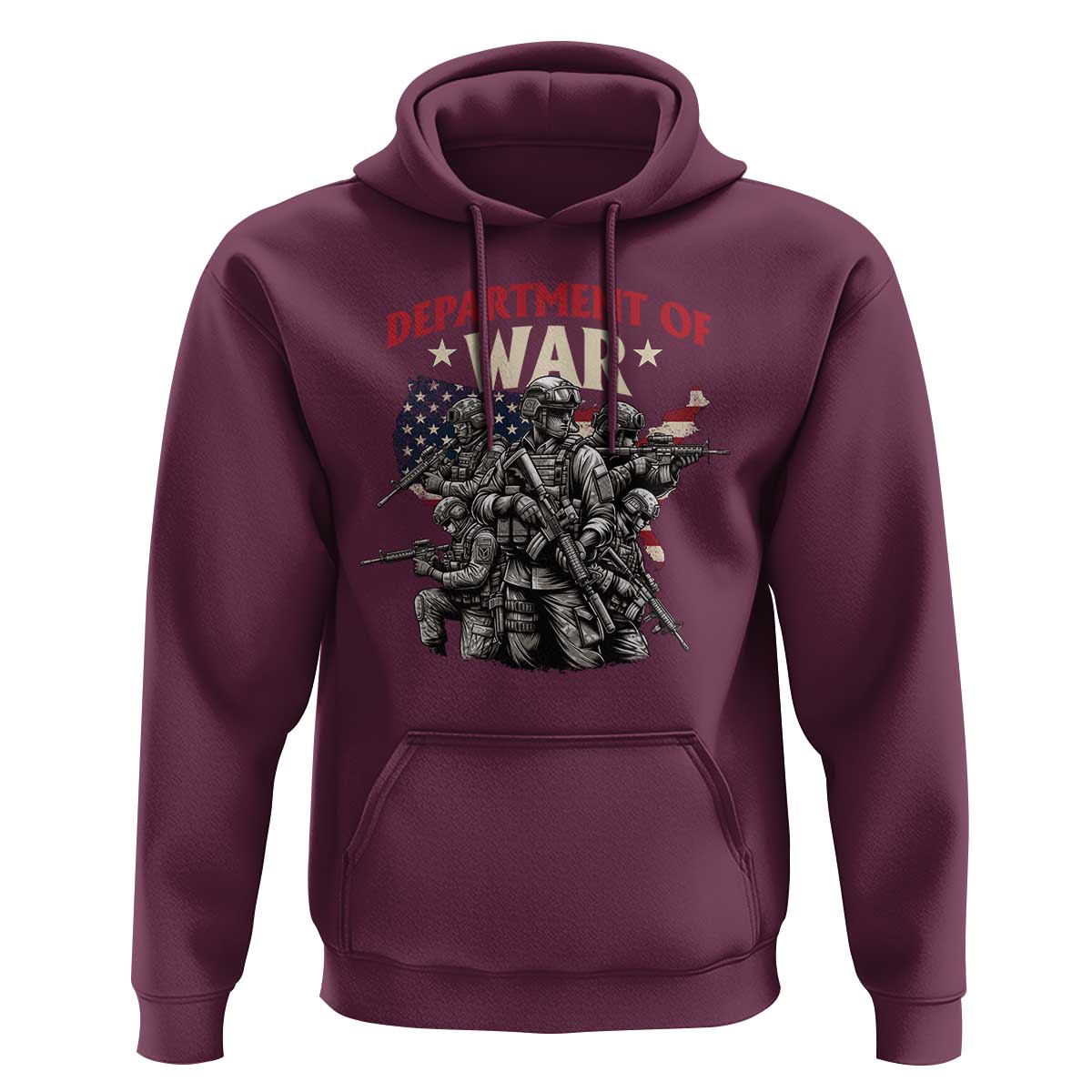 Department of War Est 2025 Hoodie Patriotic Combat Squad Tactical Soldiers Graphic - Wonder Print Shop
