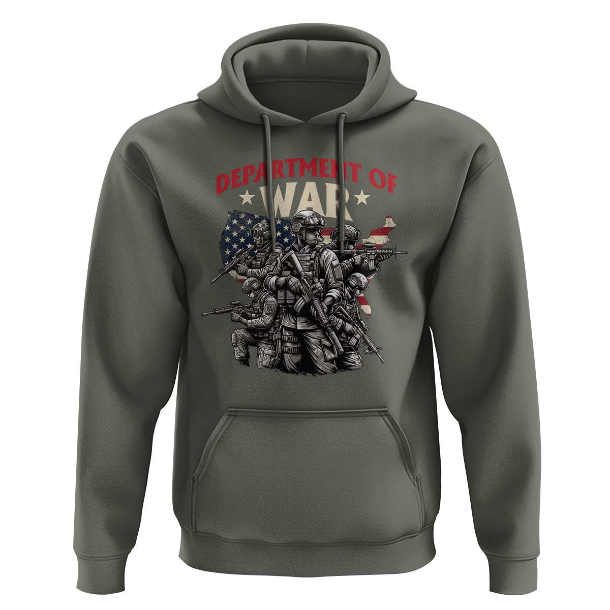 Department of War Est 2025 Hoodie Patriotic Combat Squad Tactical Soldiers Graphic - Wonder Print Shop
