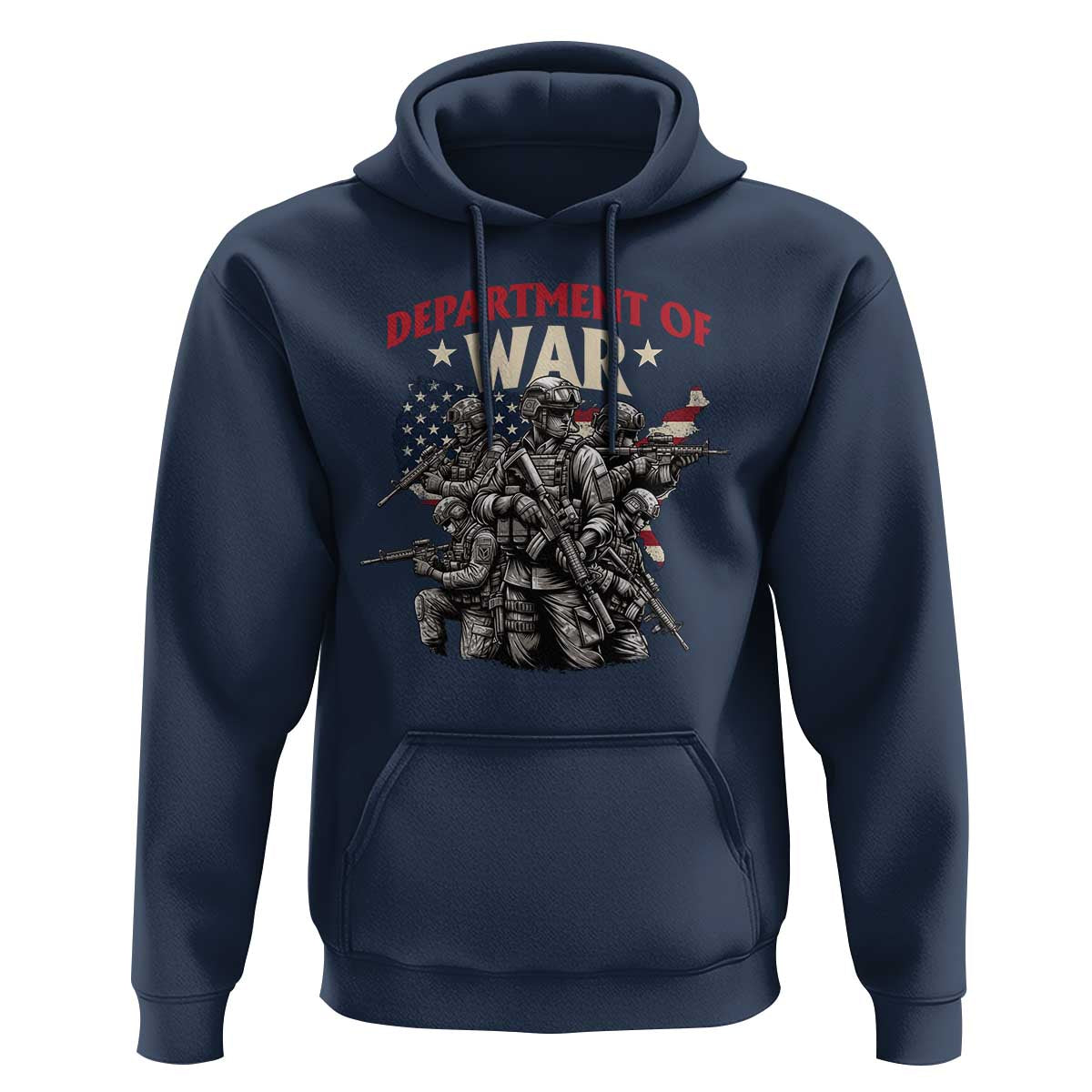 Department of War Est 2025 Hoodie Patriotic Combat Squad Tactical Soldiers Graphic - Wonder Print Shop