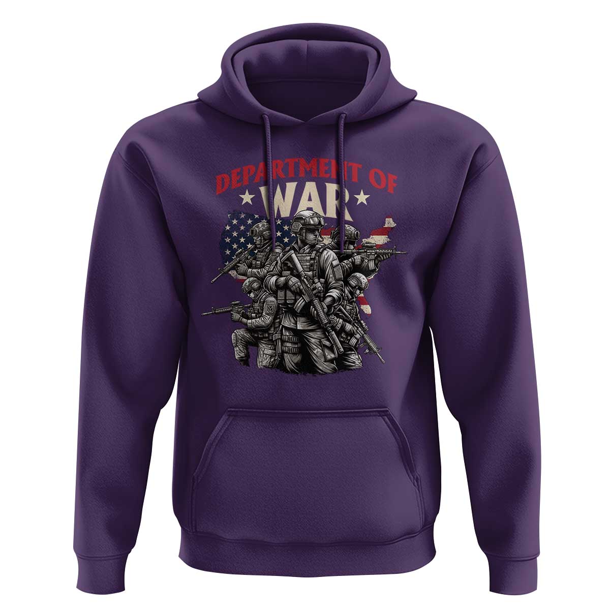 Department of War Est 2025 Hoodie Patriotic Combat Squad Tactical Soldiers Graphic - Wonder Print Shop