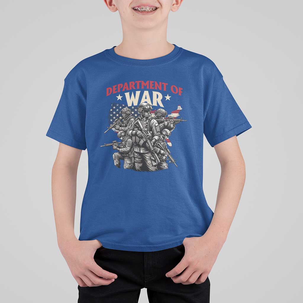 Department of War Est 2025 T Shirt For Kid Patriotic Combat Squad Tactical Soldiers Graphic - Wonder Print Shop