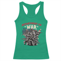 Department of War Est 2025 Racerback Tank Top Patriotic Combat Squad Tactical Soldiers Graphic - Wonder Print Shop