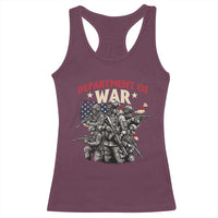 Department of War Est 2025 Racerback Tank Top Patriotic Combat Squad Tactical Soldiers Graphic - Wonder Print Shop