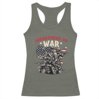 Department of War Est 2025 Racerback Tank Top Patriotic Combat Squad Tactical Soldiers Graphic - Wonder Print Shop