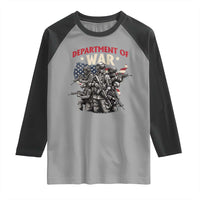 Department of War Est 2025 Raglan Shirt Patriotic Combat Squad Tactical Soldiers Graphic - Wonder Print Shop