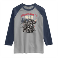 Department of War Est 2025 Raglan Shirt Patriotic Combat Squad Tactical Soldiers Graphic - Wonder Print Shop