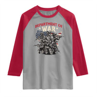 Department of War Est 2025 Raglan Shirt Patriotic Combat Squad Tactical Soldiers Graphic - Wonder Print Shop