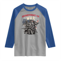 Department of War Est 2025 Raglan Shirt Patriotic Combat Squad Tactical Soldiers Graphic - Wonder Print Shop