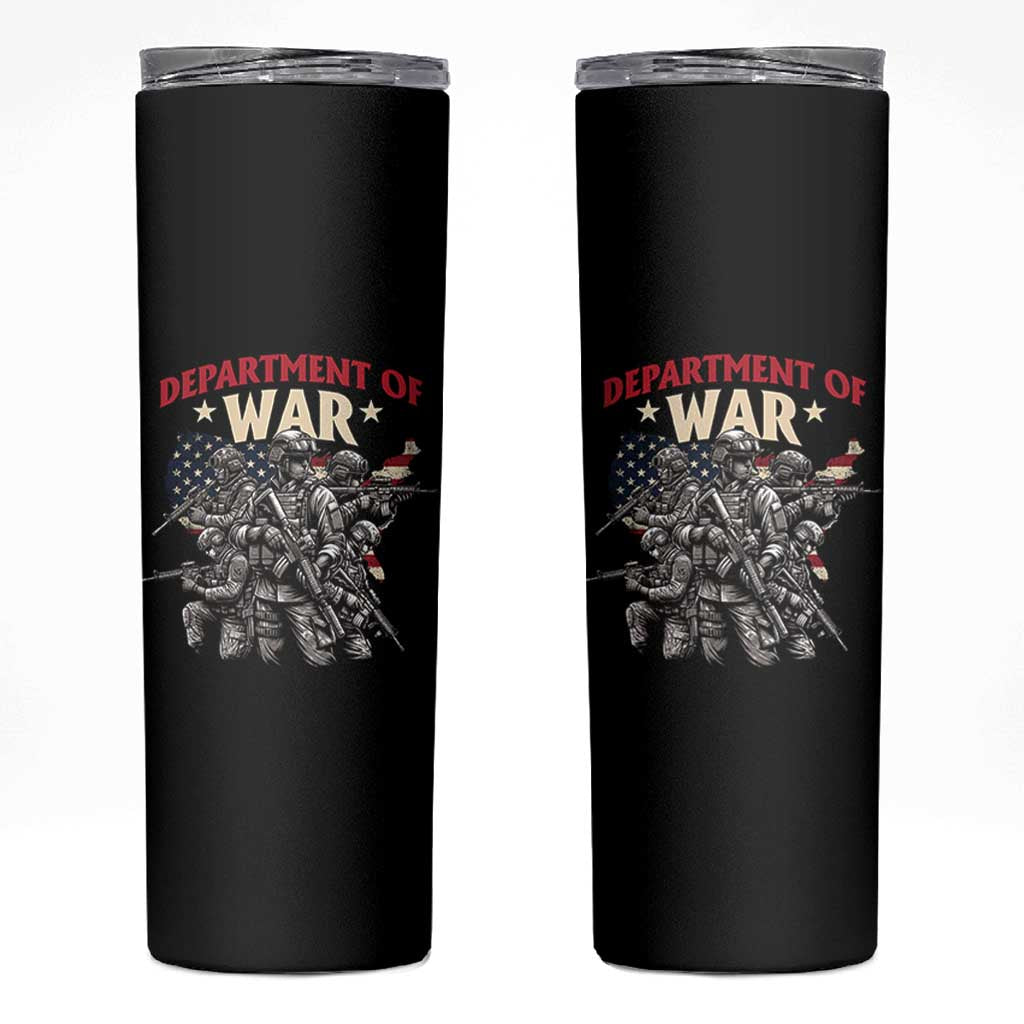 Department of War Est 2025 Skinny Tumbler Patriotic Combat Squad Tactical Soldiers Graphic - Wonder Print Shop