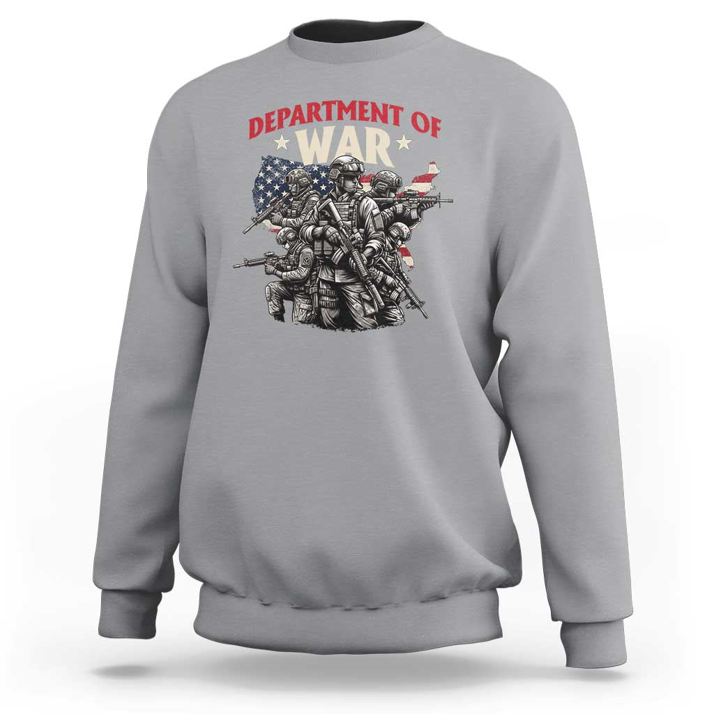 Department of War Est 2025 Sweatshirt Patriotic Combat Squad Tactical Soldiers Graphic - Wonder Print Shop