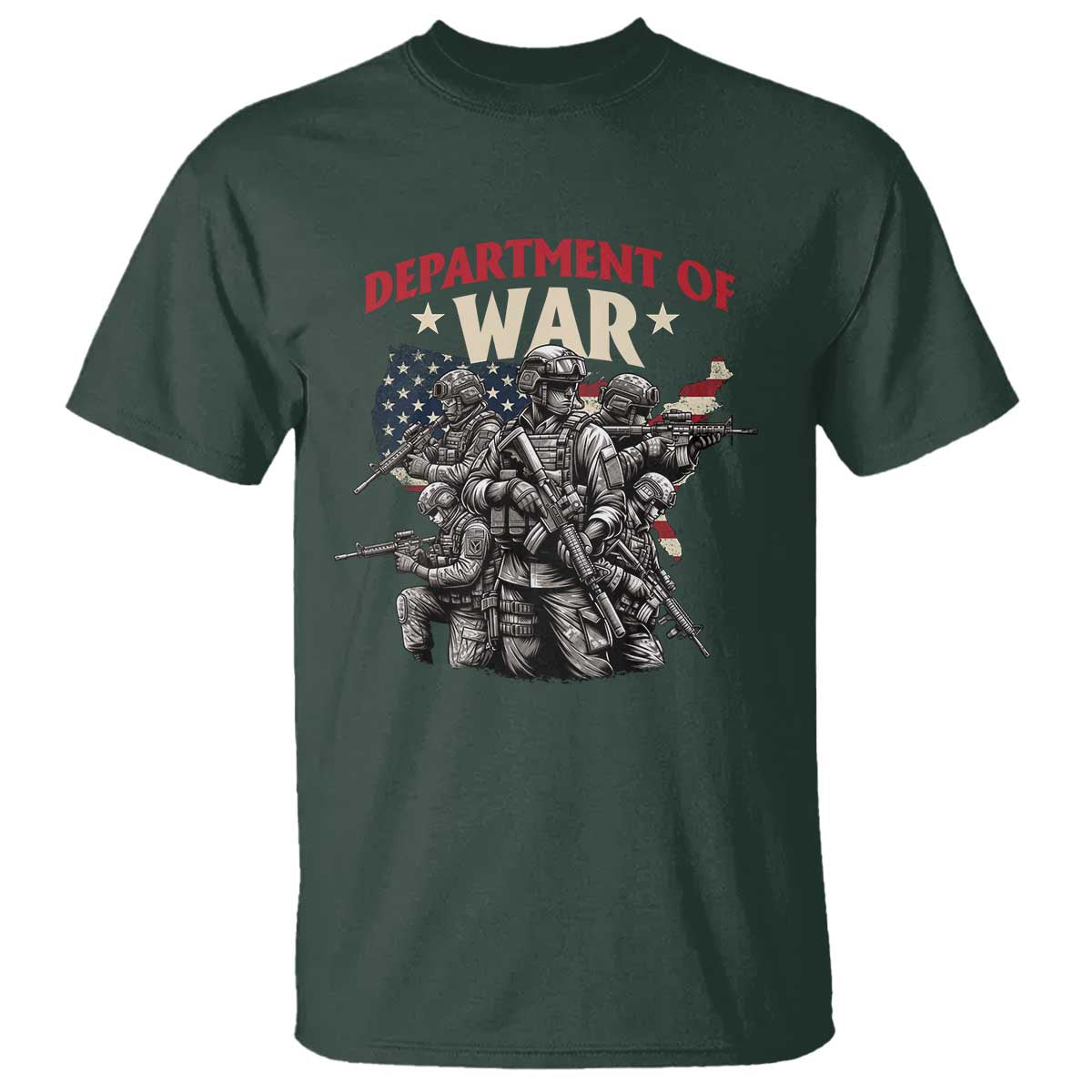 Department of War Est 2025 T Shirt Patriotic Combat Squad Tactical Soldiers Graphic - Wonder Print Shop