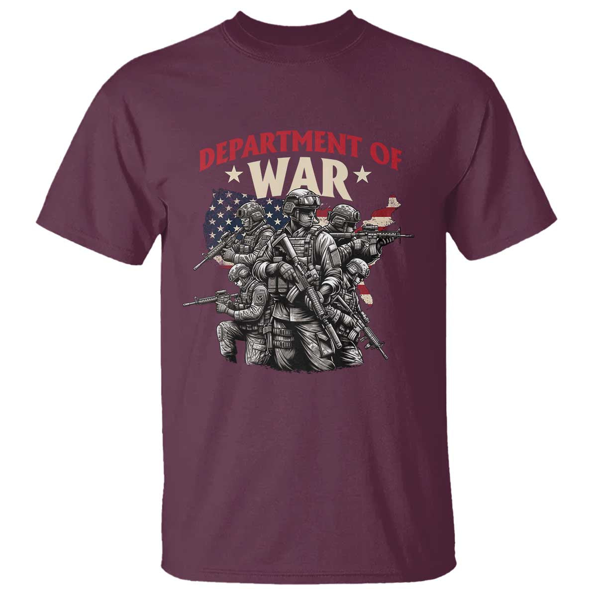 Department of War Est 2025 T Shirt Patriotic Combat Squad Tactical Soldiers Graphic - Wonder Print Shop