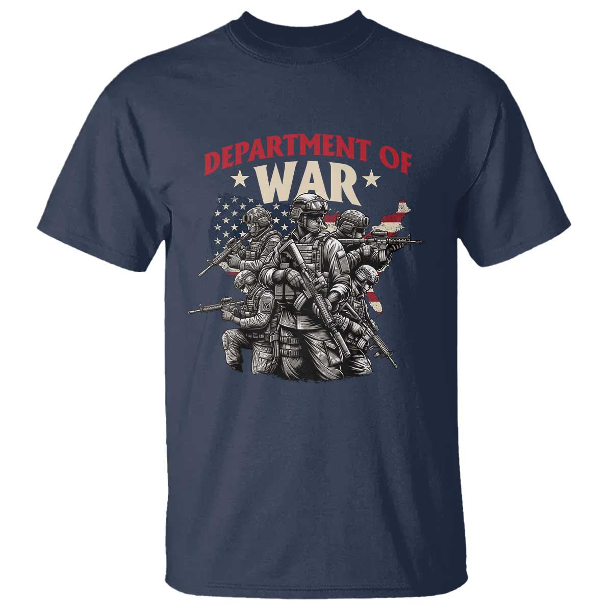 Department of War Est 2025 T Shirt Patriotic Combat Squad Tactical Soldiers Graphic - Wonder Print Shop