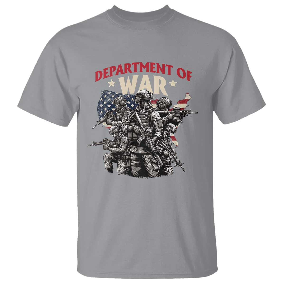 Department of War Est 2025 T Shirt Patriotic Combat Squad Tactical Soldiers Graphic - Wonder Print Shop