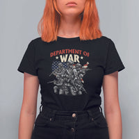 Department of War Est 2025 T Shirt For Women Patriotic Combat Squad Tactical Soldiers Graphic - Wonder Print Shop