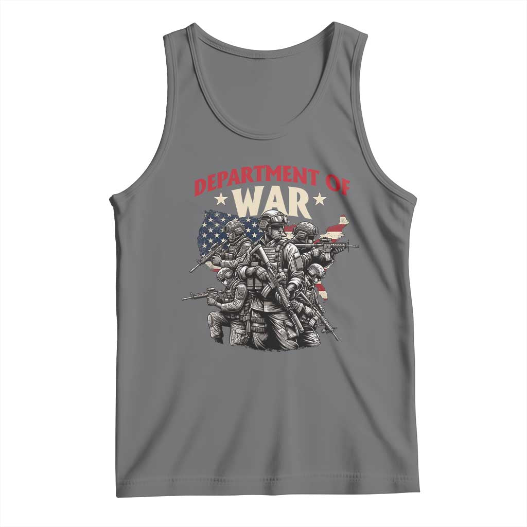 Department of War Est 2025 Tank Top Patriotic Combat Squad Tactical Soldiers Graphic - Wonder Print Shop