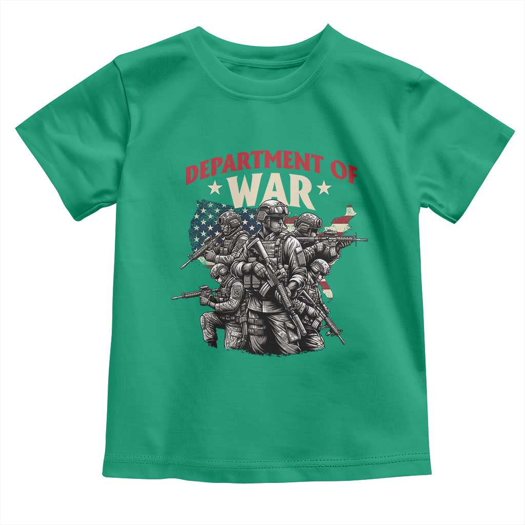 Department of War Est 2025 Toddler T Shirt Patriotic Combat Squad Tactical Soldiers Graphic - Wonder Print Shop