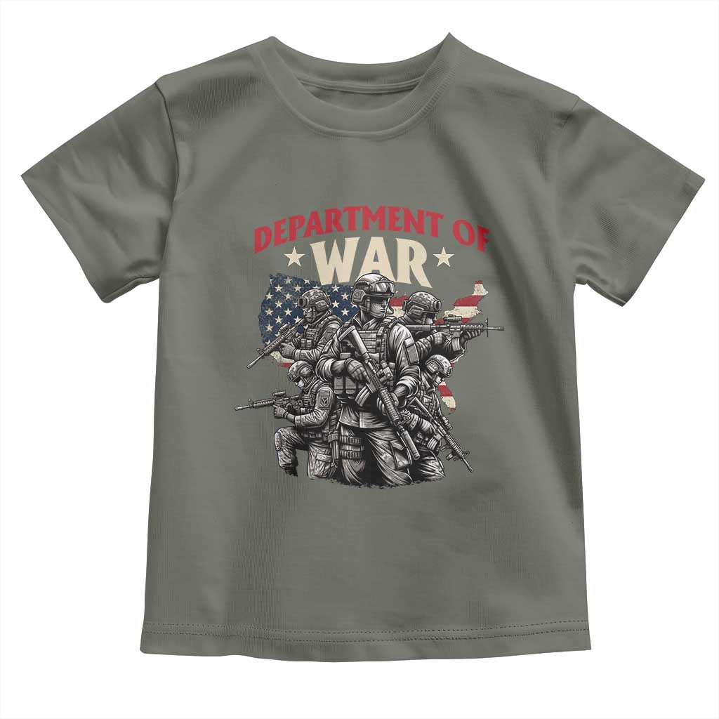 Department of War Est 2025 Toddler T Shirt Patriotic Combat Squad Tactical Soldiers Graphic - Wonder Print Shop