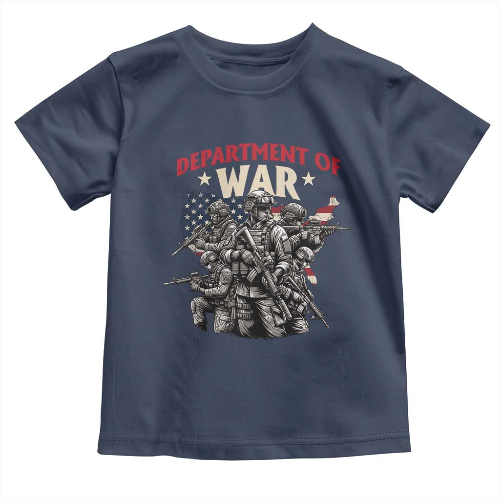Department of War Est 2025 Toddler T Shirt Patriotic Combat Squad Tactical Soldiers Graphic - Wonder Print Shop