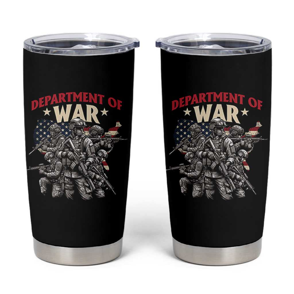 Department of War Est 2025 Tumbler Cup Patriotic Combat Squad Tactical Soldiers Graphic - Wonder Print Shop