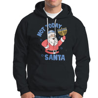 Santa Hanukkah Hoodie Not Today Santa Chanukah Jewish Festival Jew Hanukkah - Wonder Print Shop