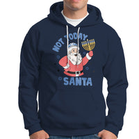 Santa Hanukkah Hoodie Not Today Santa Chanukah Jewish Festival Jew Hanukkah - Wonder Print Shop