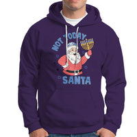 Santa Hanukkah Hoodie Not Today Santa Chanukah Jewish Festival Jew Hanukkah - Wonder Print Shop