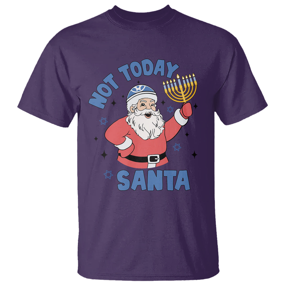 Santa Hanukkah T Shirt Not Today Santa Chanukah Jewish Festival Jew Hanukkah - Wonder Print Shop