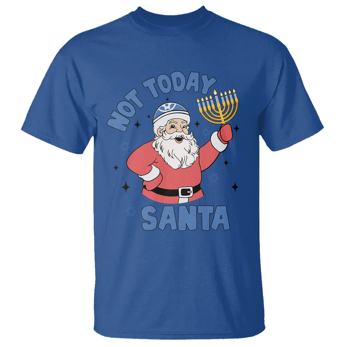 Santa Hanukkah T Shirt Not Today Santa Chanukah Jewish Festival Jew Hanukkah - Wonder Print Shop