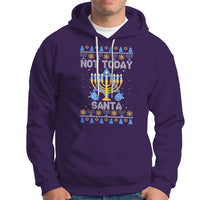 Ugly Hanukkah Hoodie Not Today Santa Chanukah Jewish Festival Jew Ugly Hanukkah - Wonder Print Shop