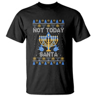 Ugly Hanukkah T Shirt Not Today Santa Chanukah Jewish Festival Jew Ugly Hanukkah - Wonder Print Shop
