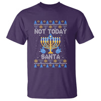 Ugly Hanukkah T Shirt Not Today Santa Chanukah Jewish Festival Jew Ugly Hanukkah - Wonder Print Shop