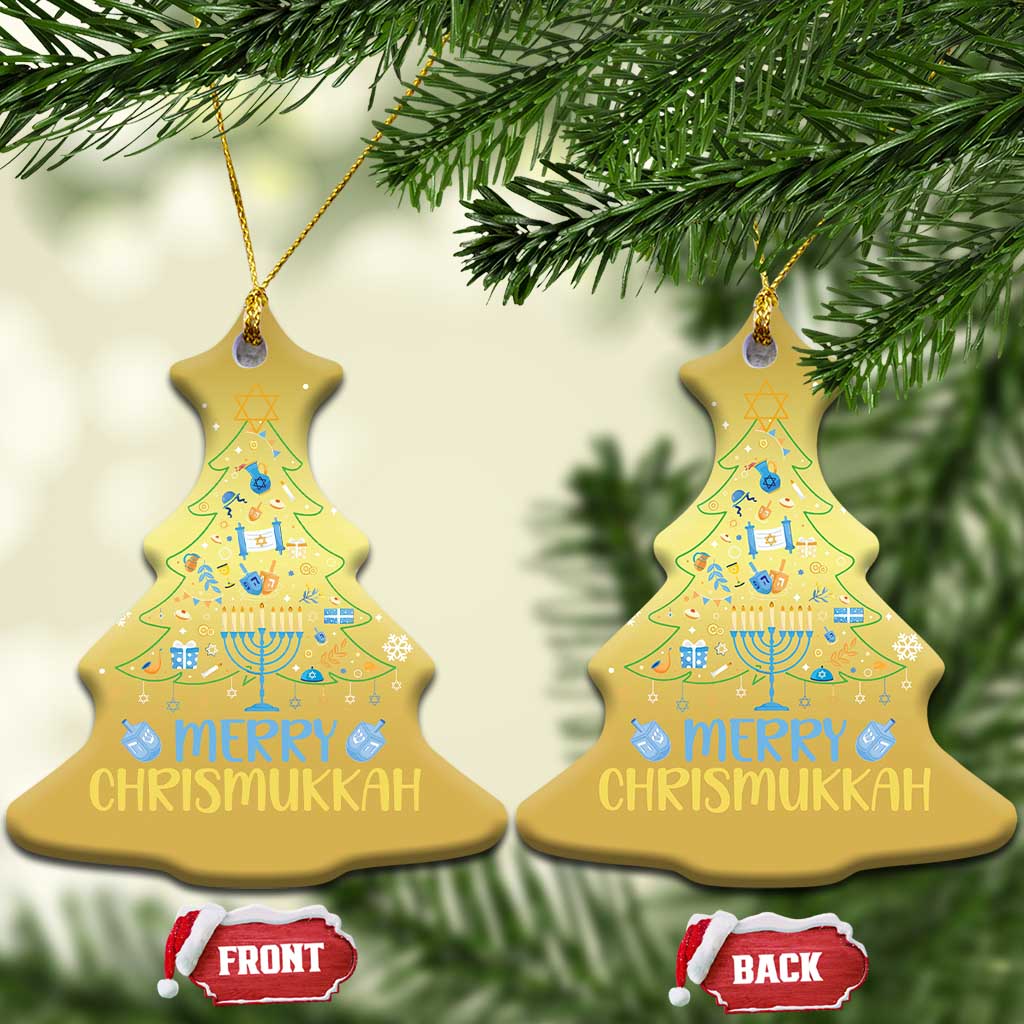 Christmas Hanukkah Christmas Ornament Merry Christmukkah Jewish Christmas Tree Chanukah - Wonder Print Shop