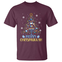 Christmas Hanukkah T Shirt Merry Christmukkah Jewish Christmas Tree Chanukah Hanukkah - Wonder Print Shop