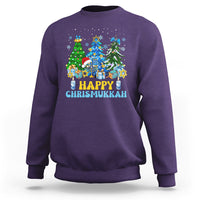 Christmas Hanukkah Sweatshirt Merry Christmukkah Jewish Christmas Trees Chanukah Hanukkah - Wonder Print Shop