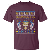 Hanukkah Cat T Shirt Meowzel Tov Funny Chanukah Jewish Cat Owner Ugly Hanukkah - Wonder Print Shop