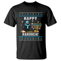 Hanukkah Cat T Shirt Happy Hanukcat Jewish Hanukkah Black Cat Menorah Chanukah - Wonder Print Shop