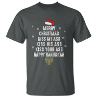 Merry Christmas Kiss My Ass His Ass Your Ass Happy Hanukkah T Shirt - Wonder Print Shop